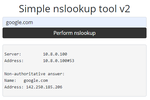 nslookup