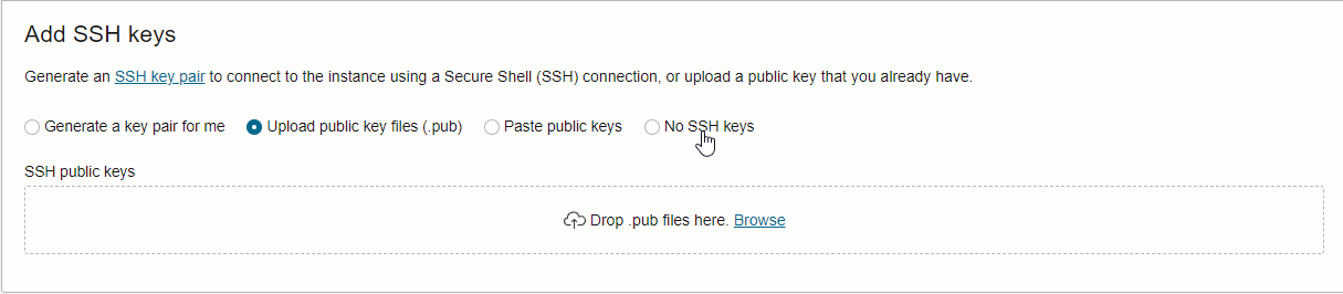 SSH Key Upload